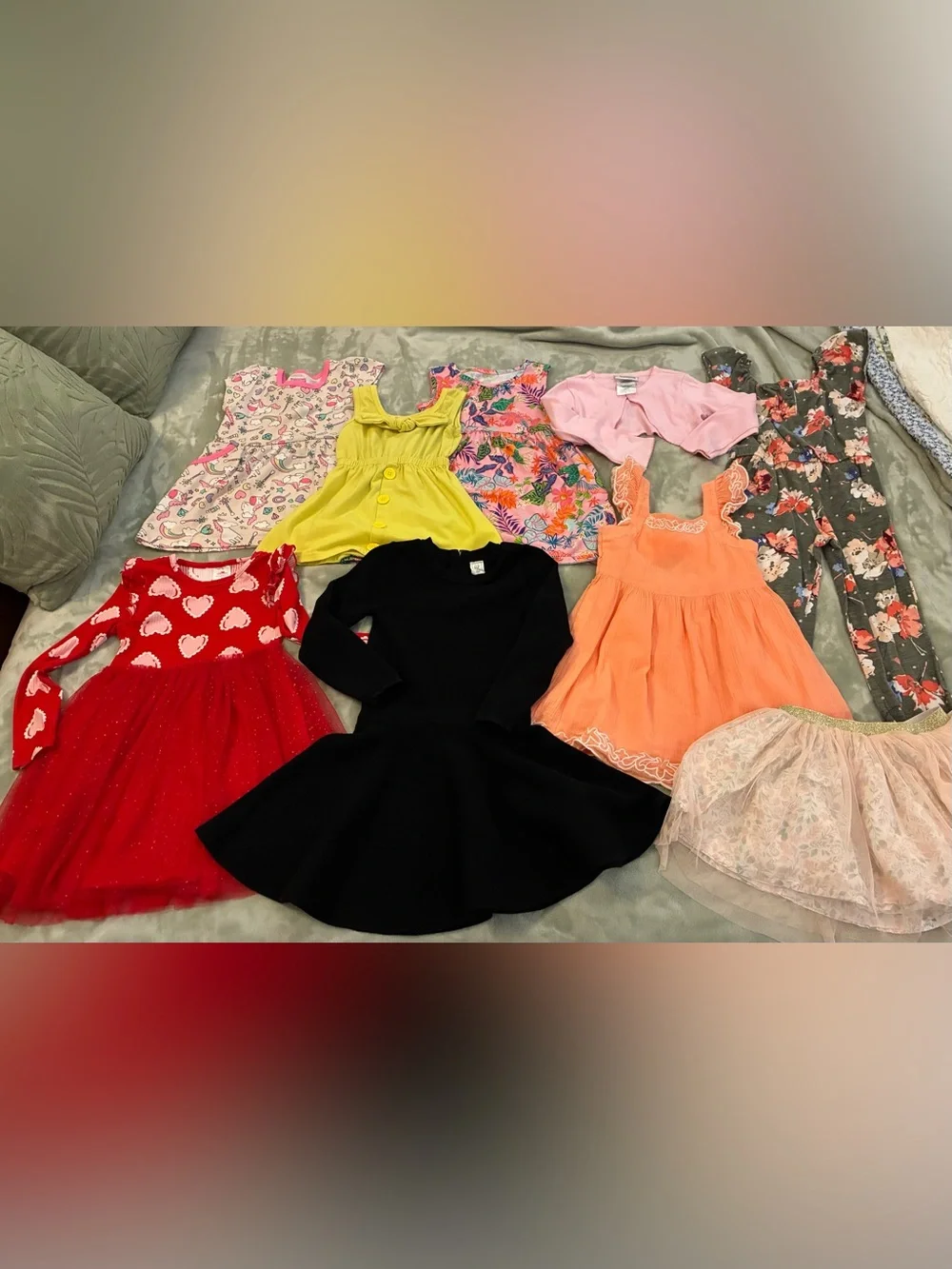 Girls Mixed Clothing Bundle - 34 Pieces - Bright Multicolor Sizes 4T/5T